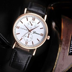 GENEVA PLATINUM GOLD TONE MENS BUSINESS WATCH